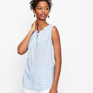 LOFT NWT Shimmer Clip Dot Sleeveless Shirt S